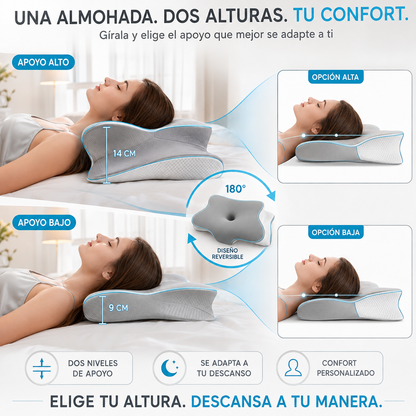 💤 Almohada Cervical Viscoelástica Pro + Diseño Ergonómico Mariposa + Confort Premium 🔥
